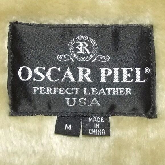 OSCAR PIEL Suede Leather Jacket, M, Faux Sherpa lining, VINTAGE, Pockets - Picture 10 of 14